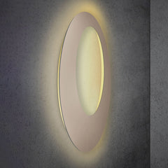 Applique murale LED Blade Open en aluminium, taupe, Ø 95 cm