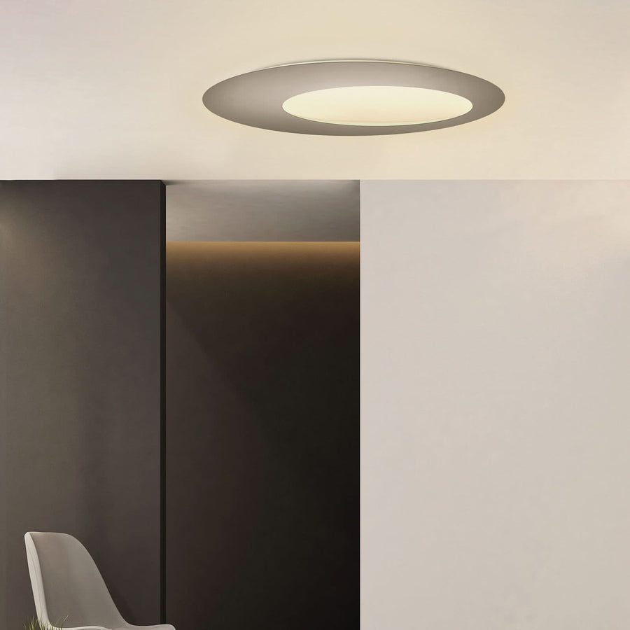 Applique murale LED Blade Open en aluminium, taupe, Ø 95 cm