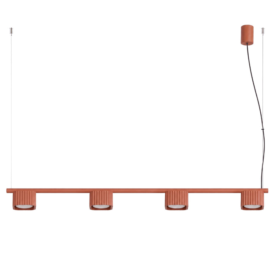 Lustre RIFF 4 GX53 Ocre rouge