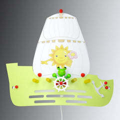 Applique murale Grenouille en bois, vert, hauteur 20 cm