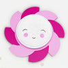 Applique murale LED Soleil Starlight Smile en bois, rose, Ø 60 cm