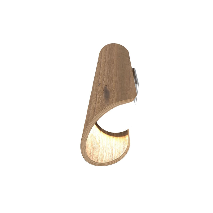 Applique murale Colombia en bois, chêne, 2 lumières, hauteur 38 cm, 5 W, largeur 8 cm, modèle 2
