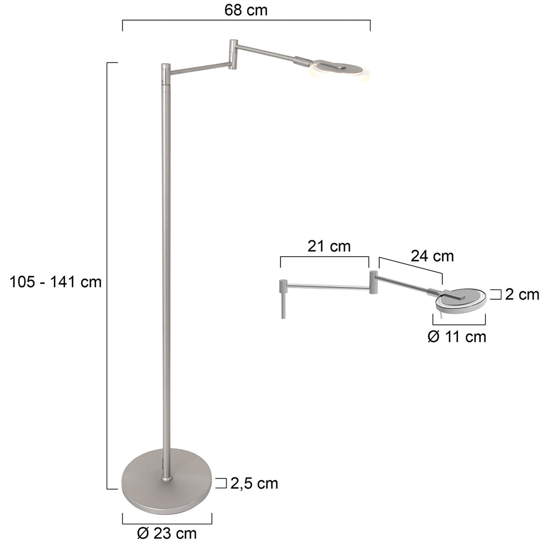 Lampe de lecture moderne en acier | Uyla