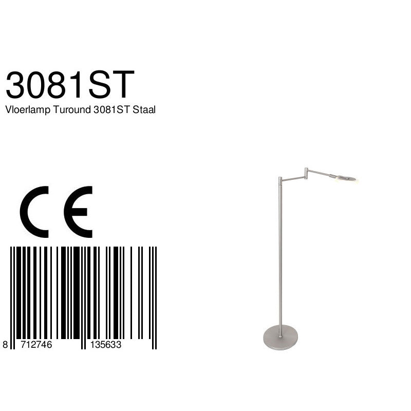 Lampe de lecture moderne en acier | Uyla
