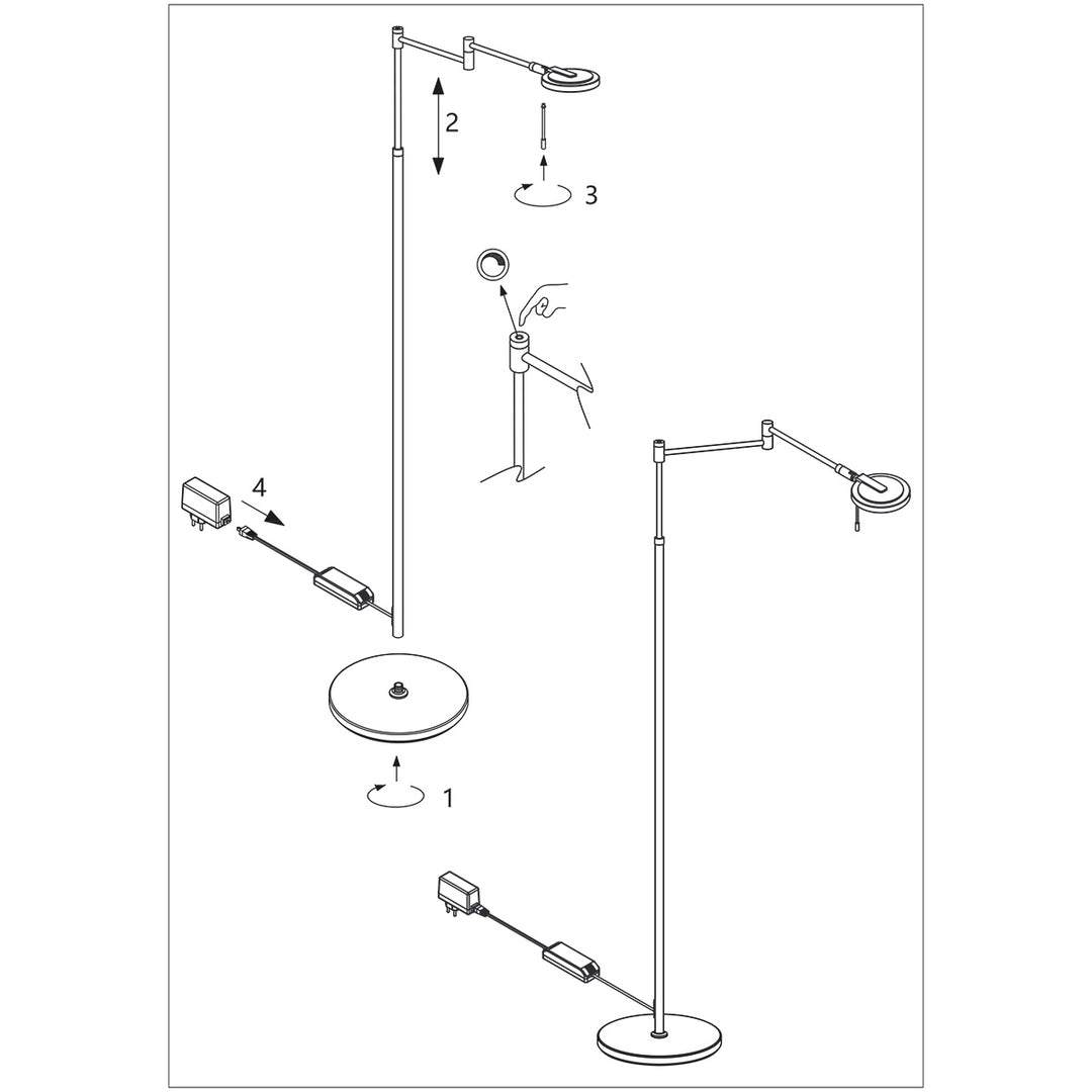 Lampe de lecture moderne en acier | Uyla
