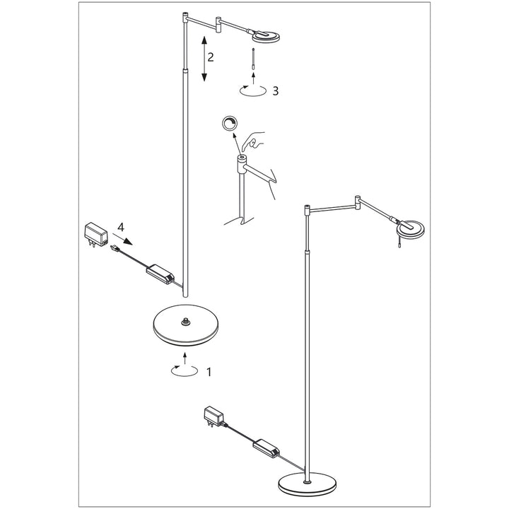 Lampe de lecture moderne en acier | Uyla