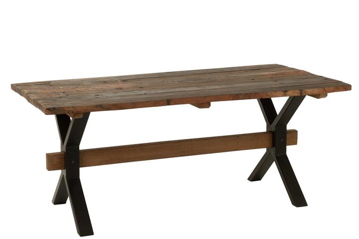 Table Vintage en Bois Recyclé