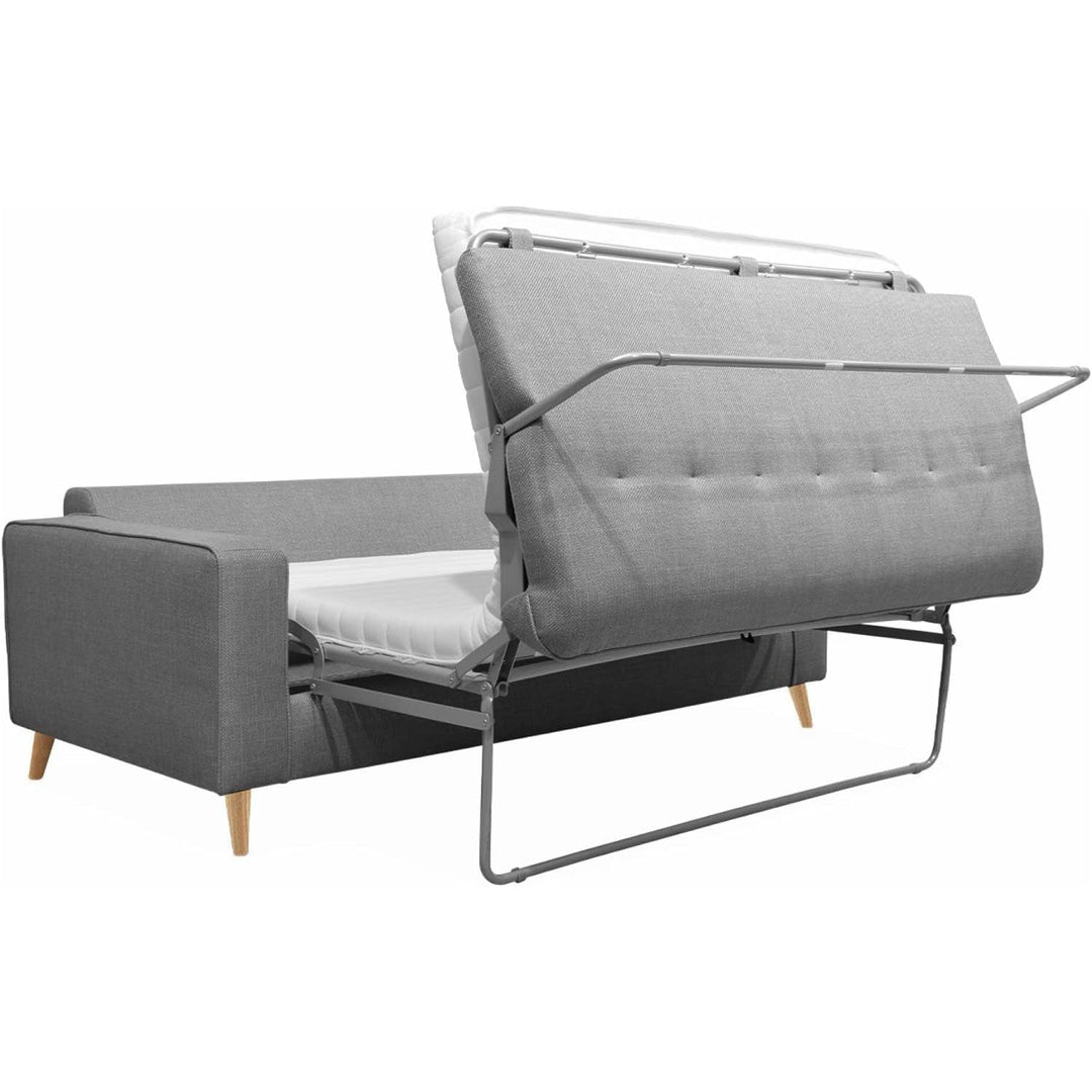 Alice'S Home - Canapé Lit 3 Places Gris Clair Avec Matelas 12Cm D'Épaisseur. Fabriqué En France | Designix -     - https://designix.fr/