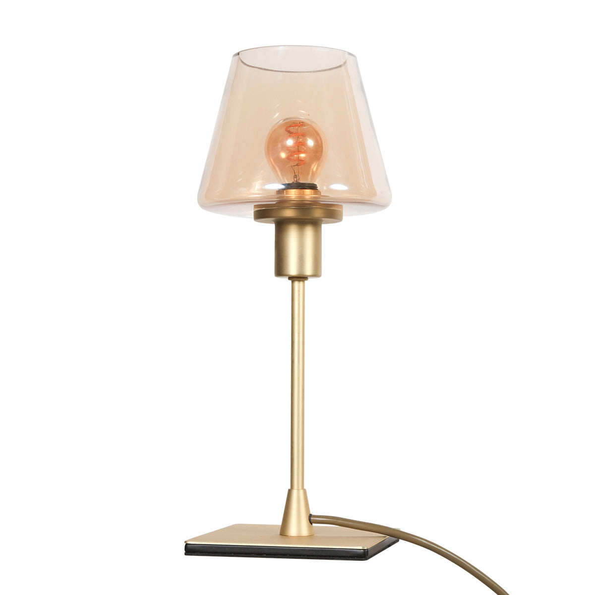 Lampe de table Ancilla 3102ME en laiton douille E14 commande tactile marche/arrêt