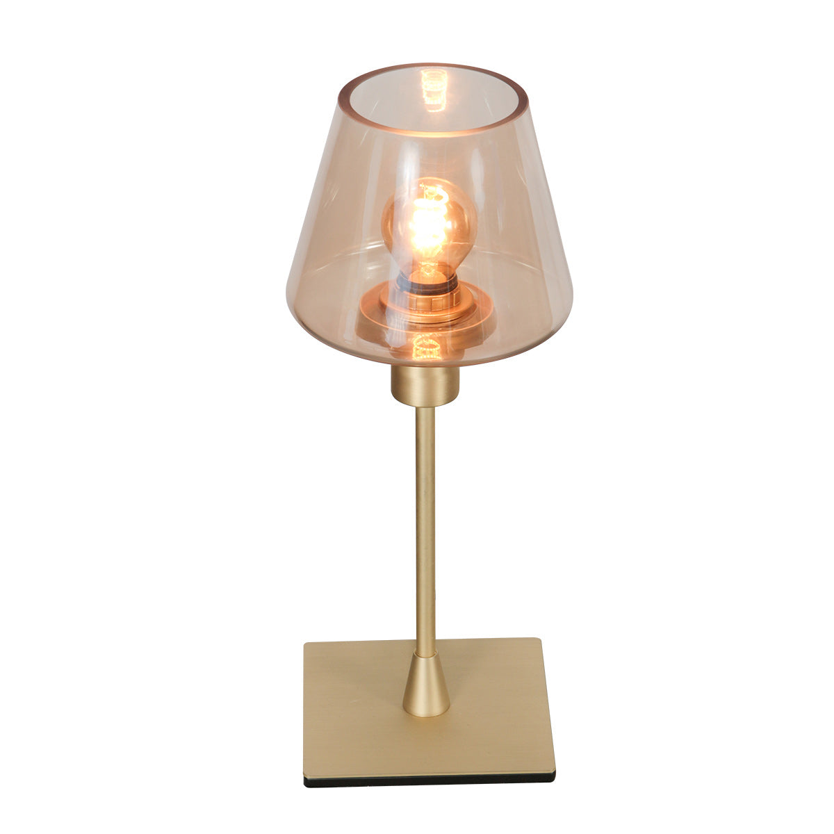 Lampe de table Ancilla 3102ME en laiton douille E14 commande tactile marche/arrêt