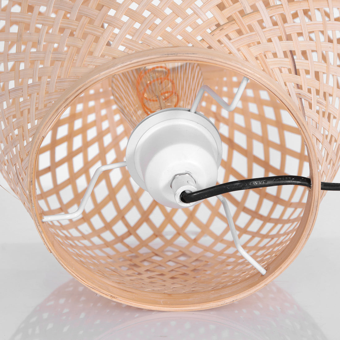 Lampe de chevet bambou tressé, lumière tamisée pour chambre cosy | Maze