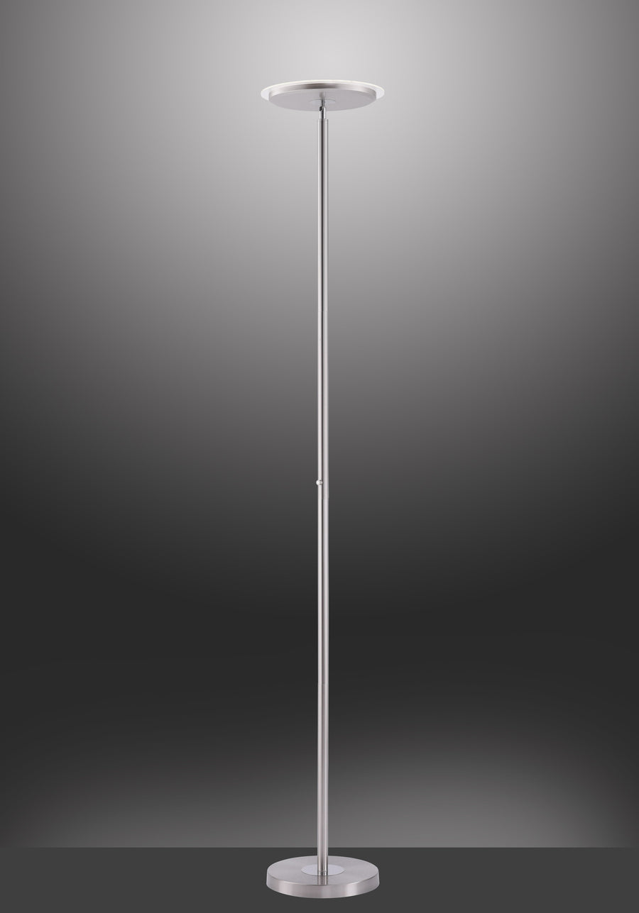 Lampadaire Hans acier, H 181 cm