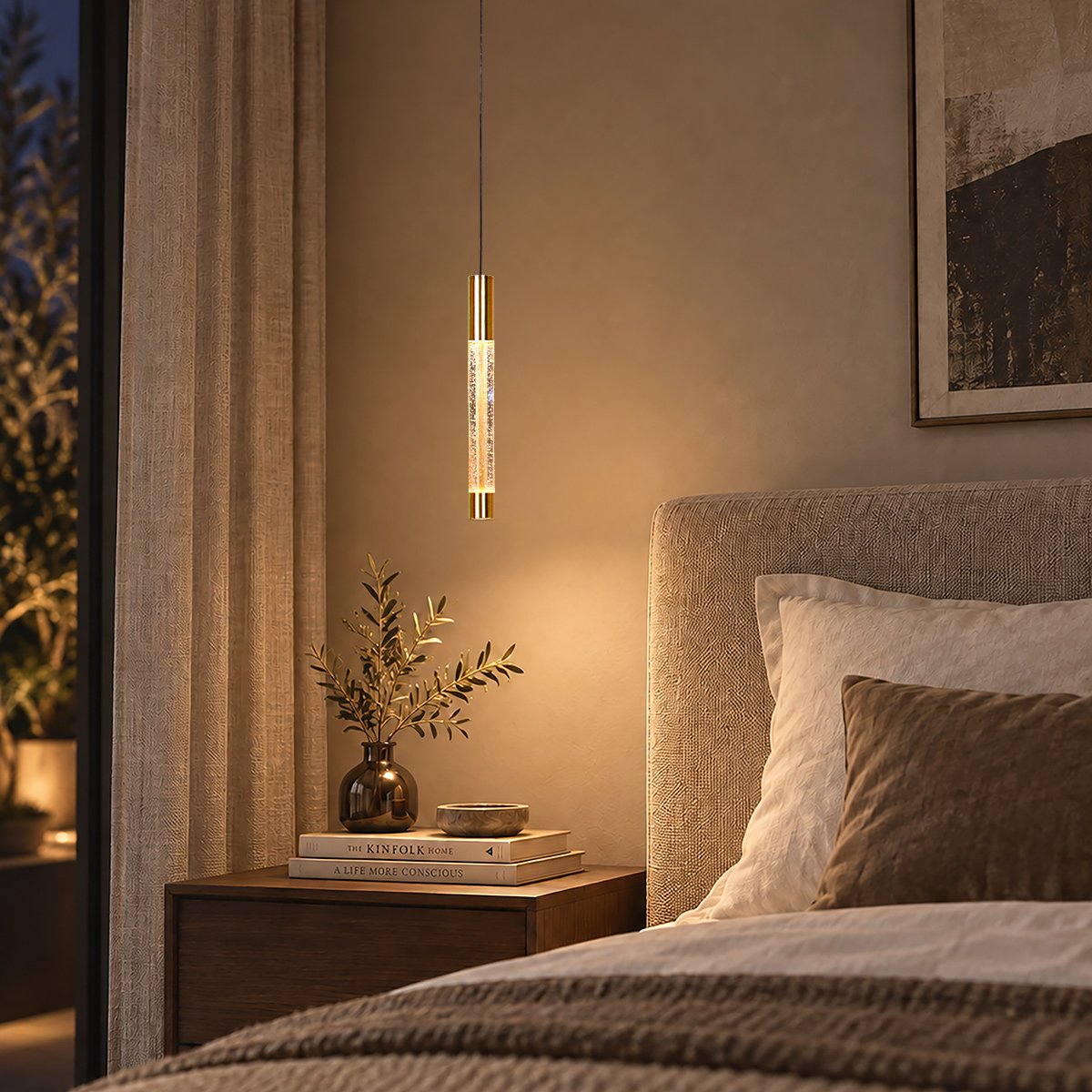 Suspension luminaire Alisio doré