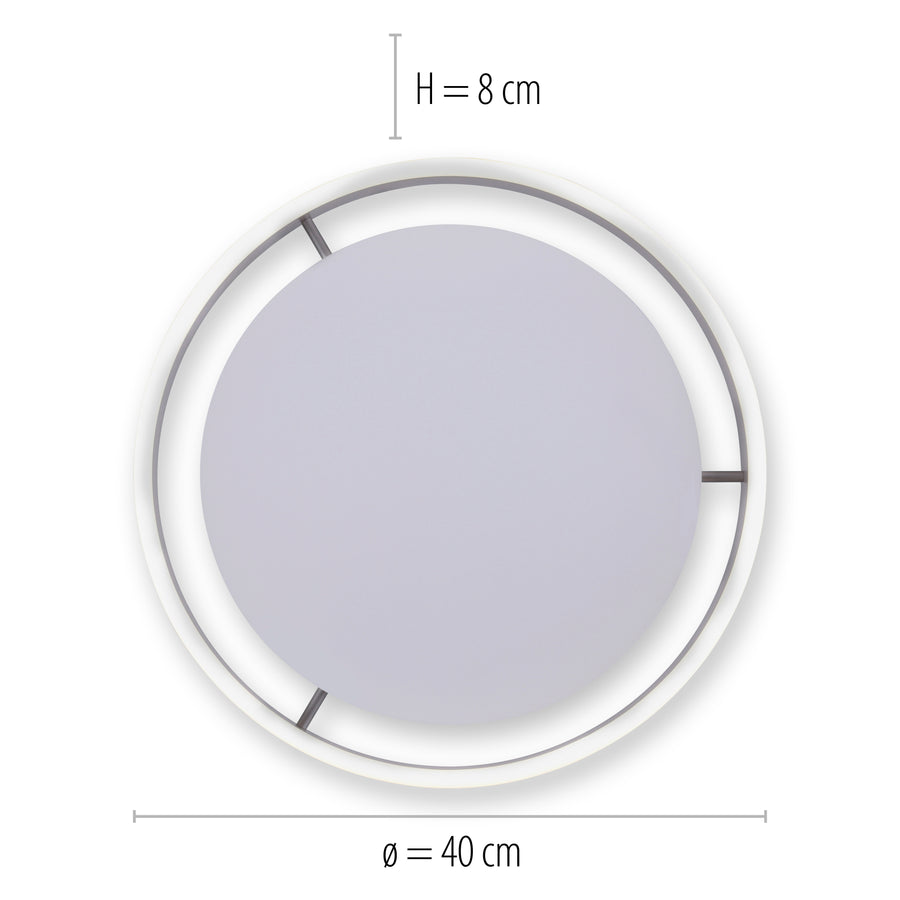 Plafonnier Q-Vito anthracite, L 40 cm