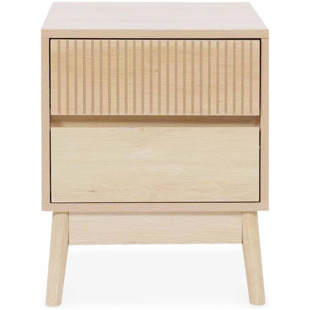 Alice'S Home - Lot De 2 Tables De Chevet Deux Tiroirs. Décor Bois Et Piétement En Pin - Linear | Designix - Amazon    - https://designix.fr/