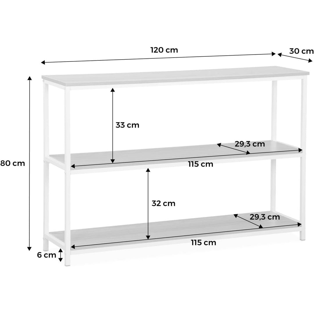 Alice'S Home - Étagère En Métal Noir Et Décor Bois - Loft - Bibliothèque 3 Niveaux. 120X30X80Cm | Designix - Amazon    - https://designix.fr/