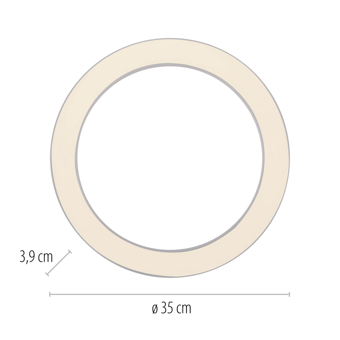 Plafonnier Pure Lines Round blanc, L 35 cm