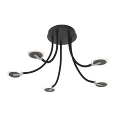 Plafonnier Turound 3375ZW – lampe noire en verre à LED
