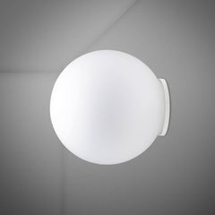 Applique murale Lumi Sfera en verre, blanc, Ø 35 cm
