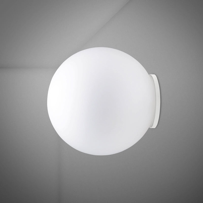 Applique murale Lumi Sfera en verre, blanc, Ø 35 cm