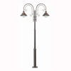 Lampadaire d'extérieur Magnifique Nautica en verre, marron et transparent, 2 lumières, hauteur 225 cm