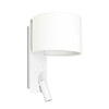 Applique murale Fold en tissu, blanc, 2 lumières, hauteur 30 cm