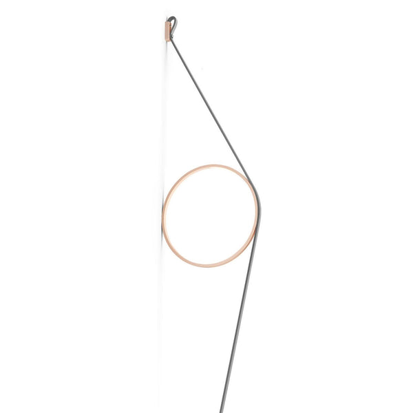 Applique murale LED Wirering en aluminium, gris, hauteur 208 cm