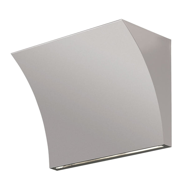 Applique murale LED Pochette en aluminium, gris, hauteur 14,5 cm