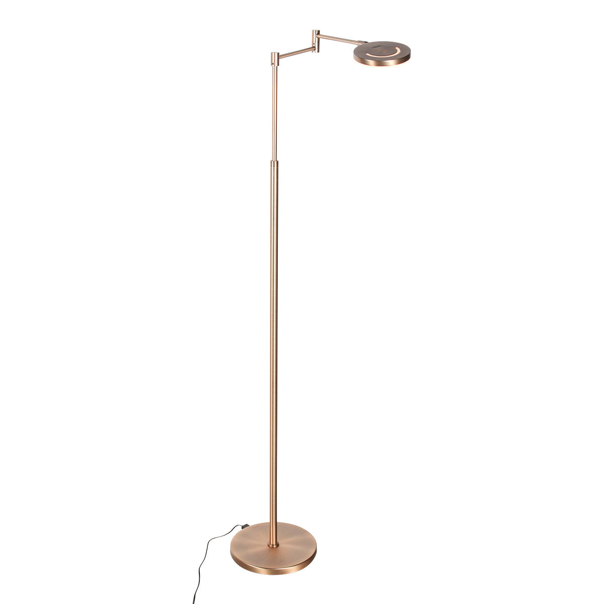 Lampadaire à batterie Soleil 3515BR en bronze brossé avec bras pivotant