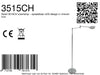Soleil 3515CH lampadaire – design LED rechargeable en chrome