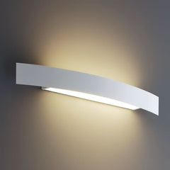 Applique murale LED Riga en verre, blanc, hauteur 7 cm