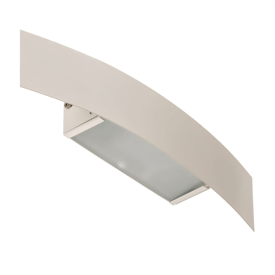 Applique murale LED Riga en verre, blanc, hauteur 7 cm