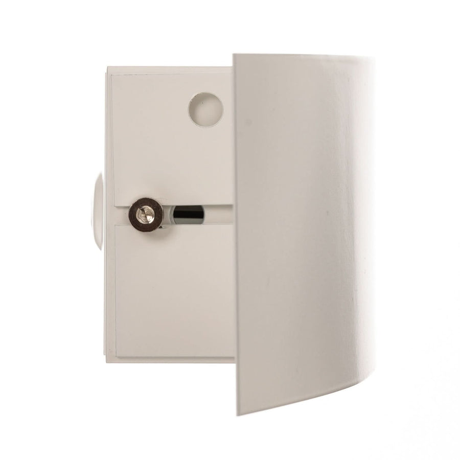 Applique murale LED Riga en verre, blanc, hauteur 7 cm