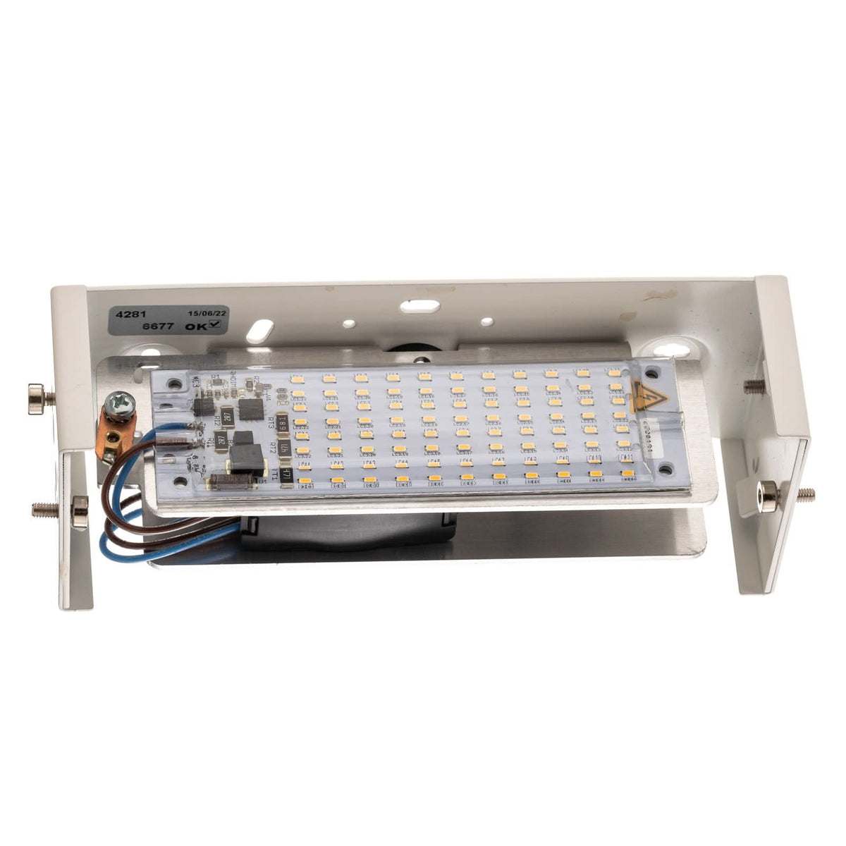 Applique murale LED Riga en verre, blanc, hauteur 7 cm