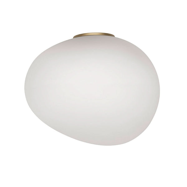 Applique murale Gregg en verre, doré et blanc, hauteur 39 cm, 30 W, largeur 47 cm