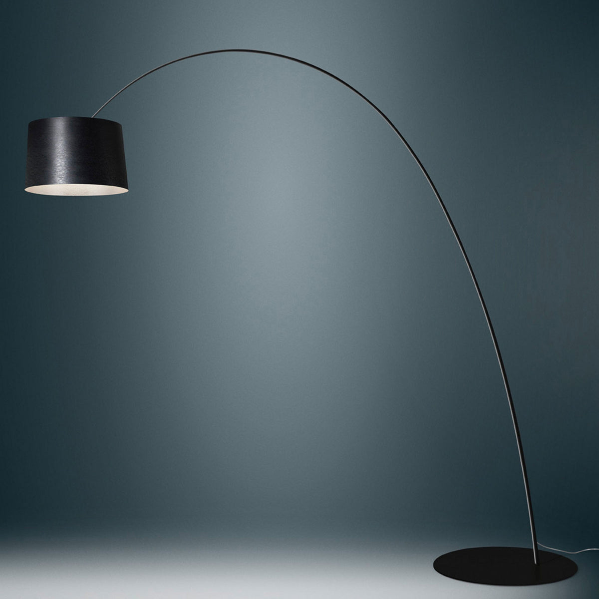 Lampadaire LED Twiggy en verre, noir, hauteur 223,5 cm