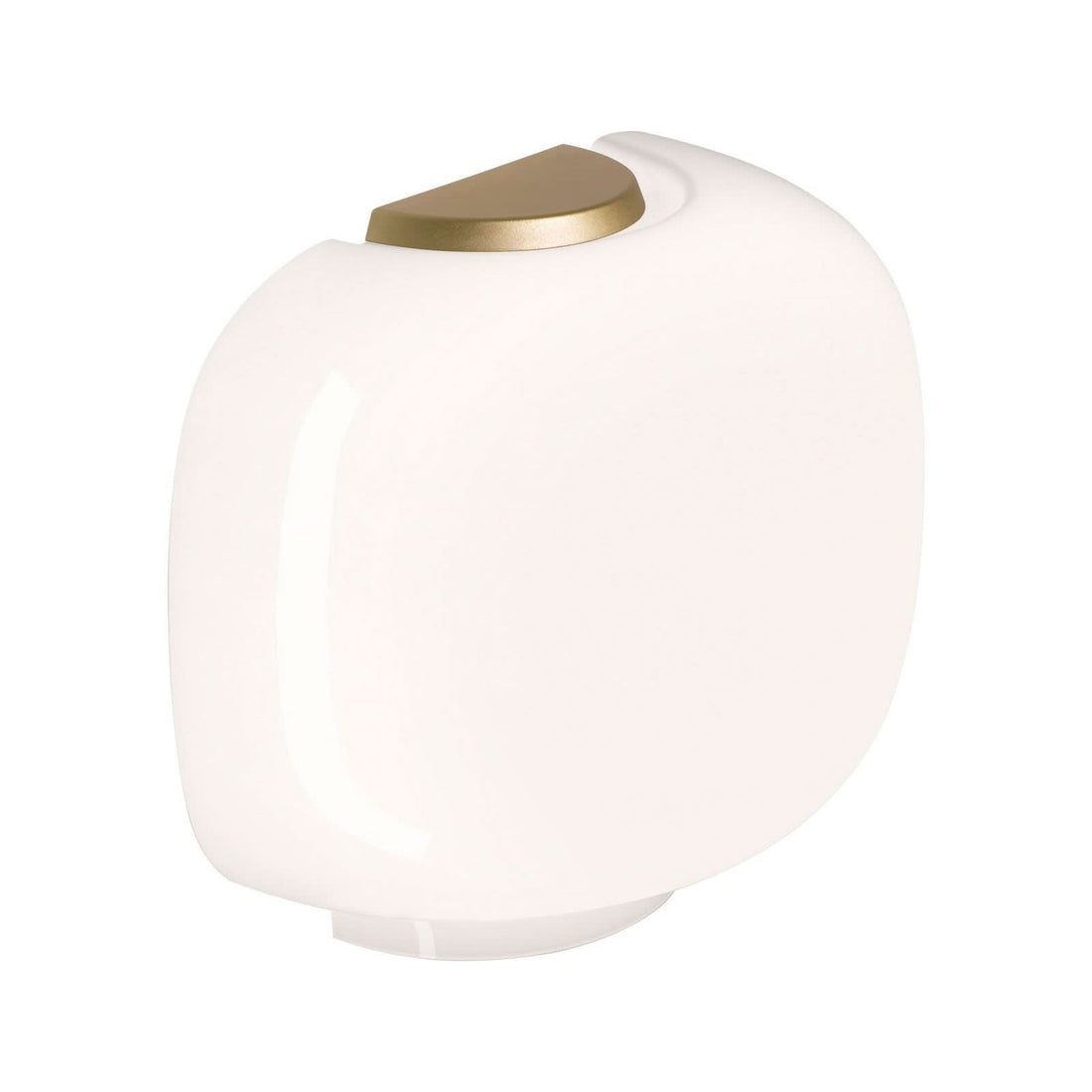 Applique murale Chouchin 3 Semi en verre, blanc, hauteur 25 cm