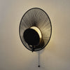 Applique murale Oyster en coton, noir, Ø 40 cm