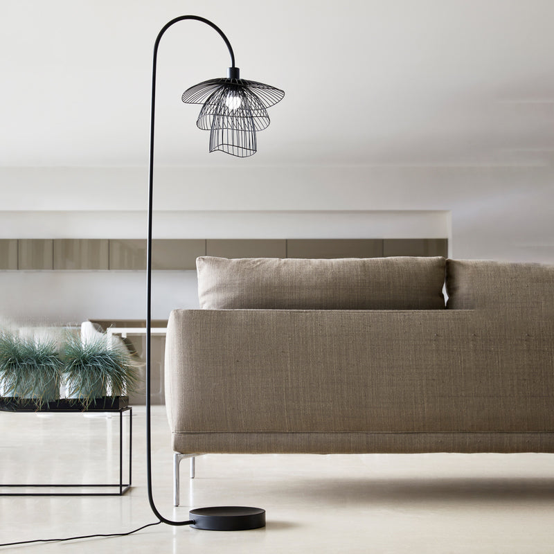 Lampadaire Papillon XS en métal, noir, hauteur 150 cm