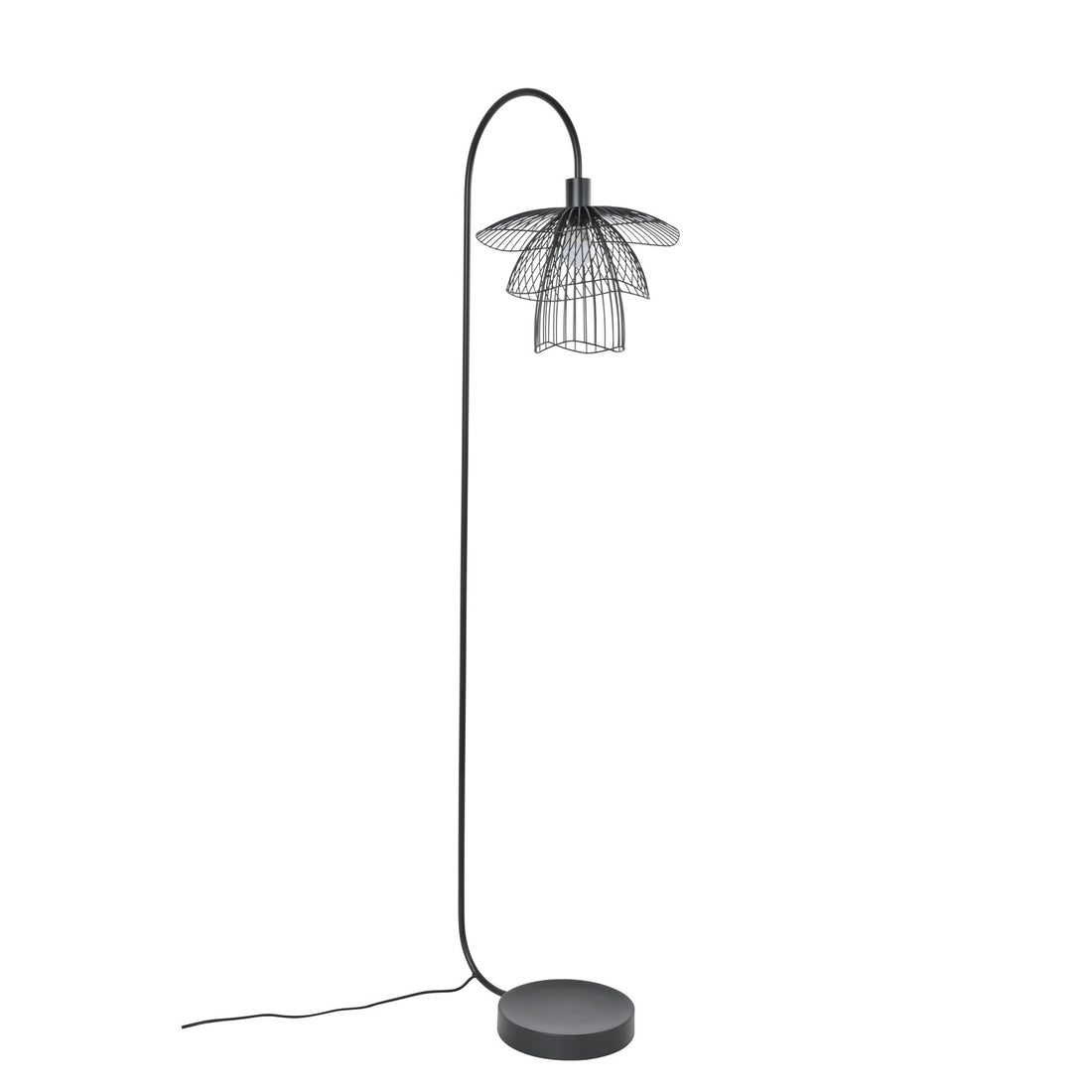 Lampadaire Papillon XS en métal, noir, hauteur 150 cm