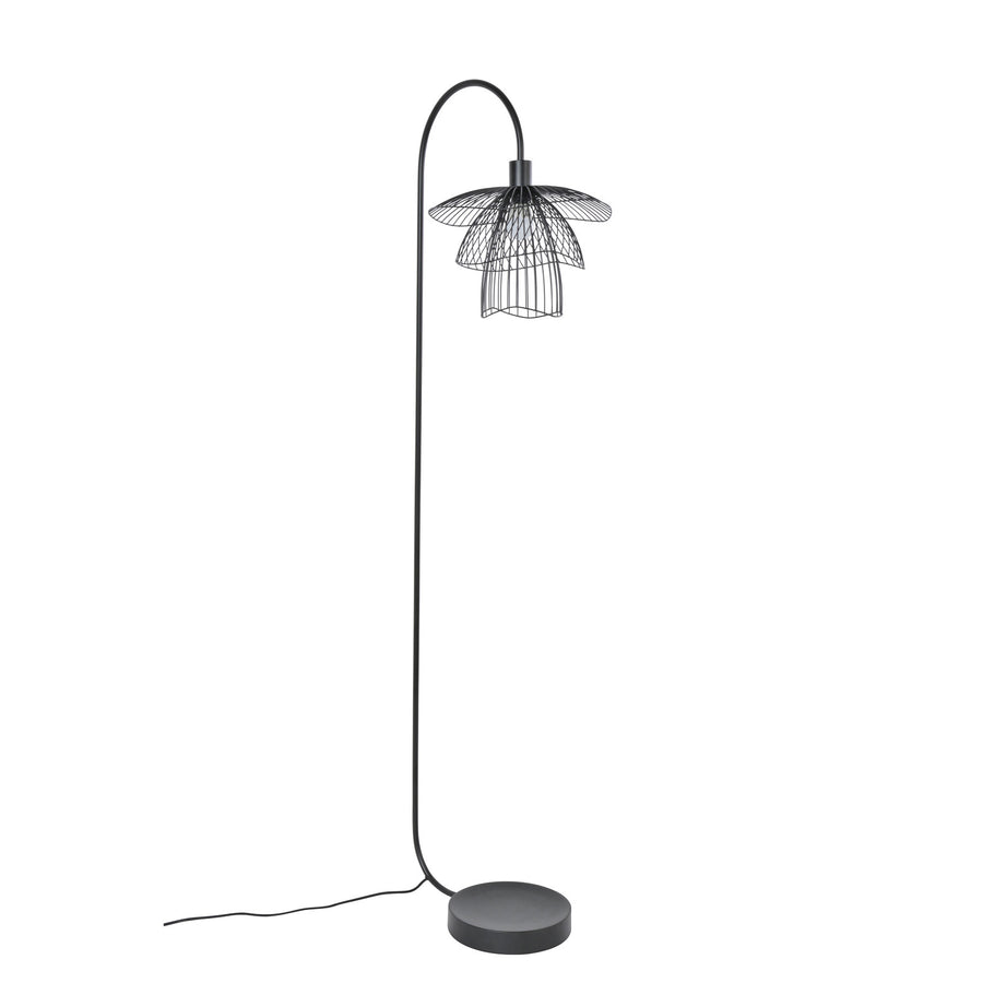 Lampadaire Papillon XS en métal, noir, hauteur 150 cm