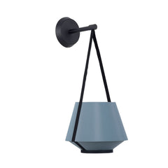 Applique murale Carrie XS en coton, bleu, hauteur 47 cm