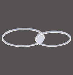 Plafonnier Q-Kate acier, L 96,4 cm
