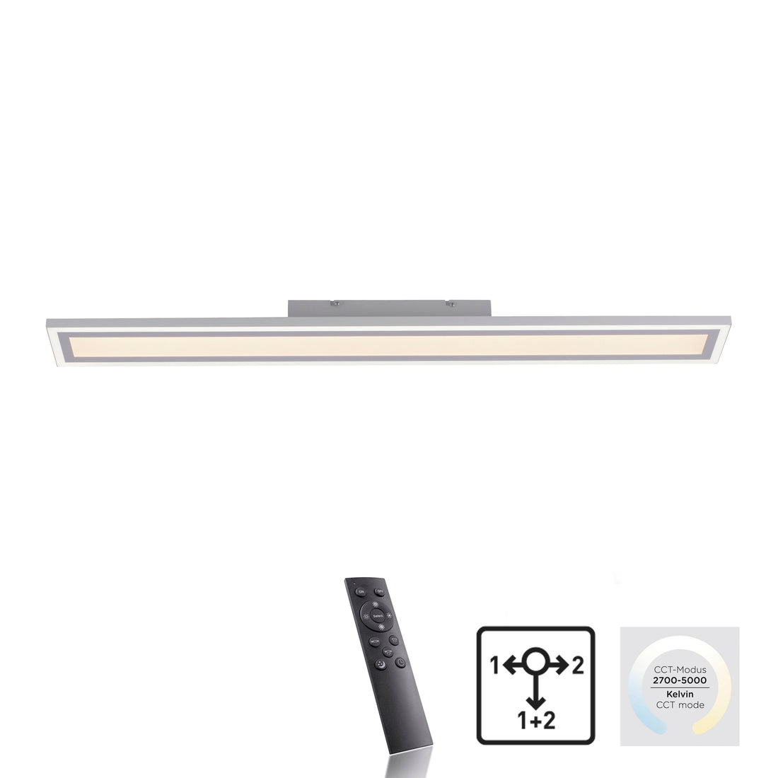 Plafonnier Edging blanc, H 100 cm
