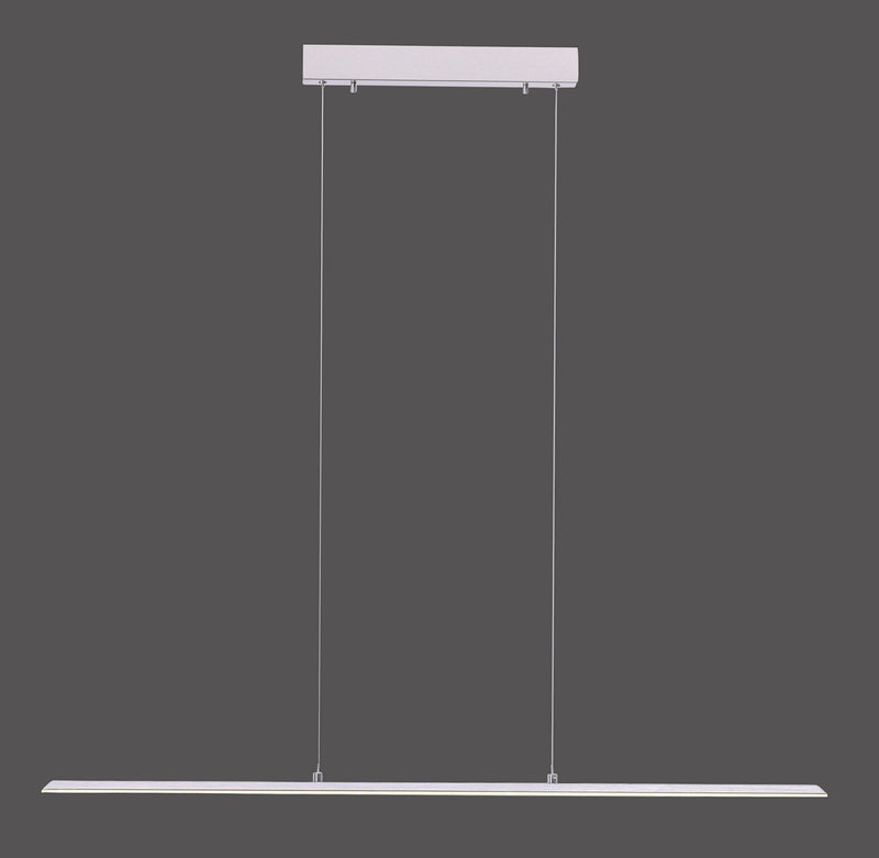 Suspension Pure-Lite argentée, H 120 cm