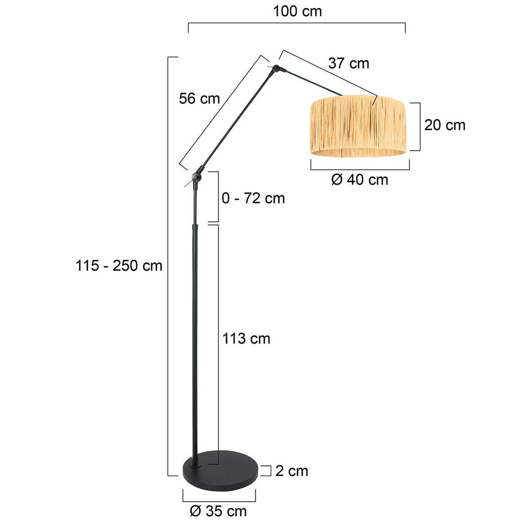 Lampe De Sol Noir Prestige Chic | Pyla