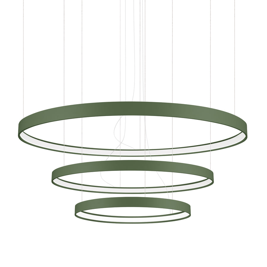 Lustre RIO 3 55/78/110 LED 4000K Vert olive
