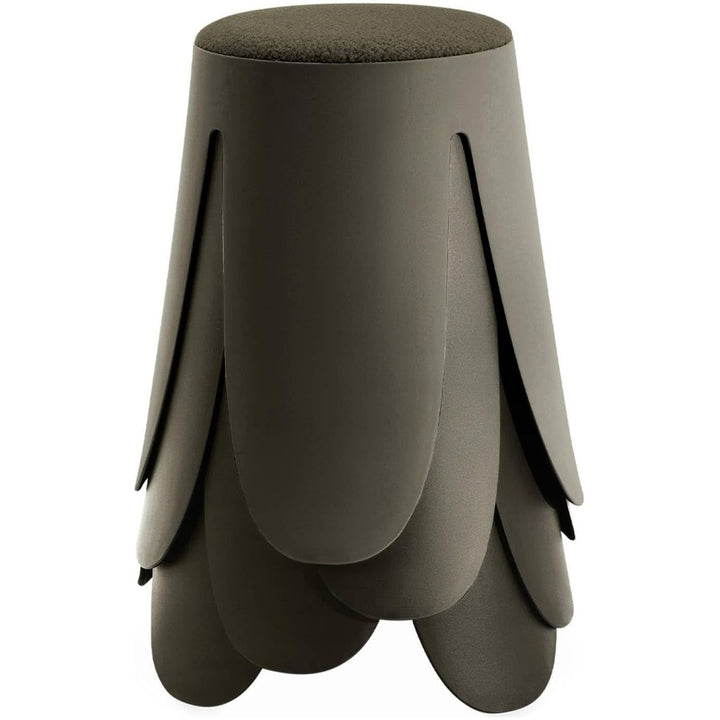 "Tabouret Kaki Bouclette Empilable" | Designix - 3333    - https://designix.fr/