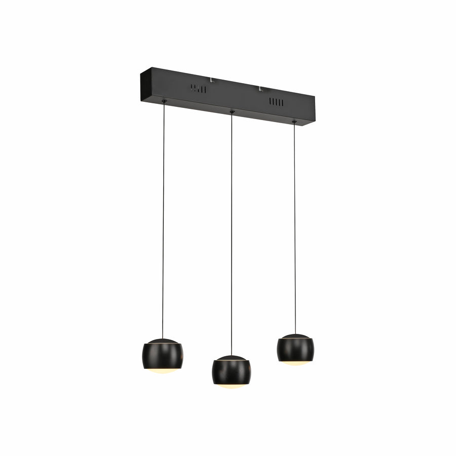 Suspension Ballini noire, H 60 cm