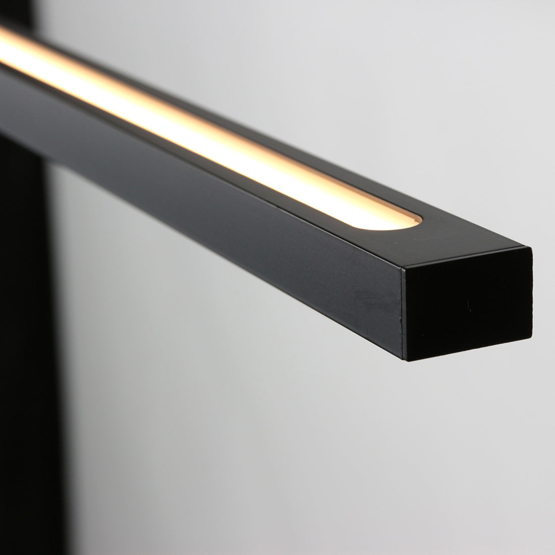 Suspension barre noire LED à gradation tactile, 114 cm | Bande